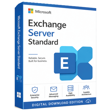 Microsoft Exchange Server Standard User CAL – 1 User + 3-Year Software Assurance product package and licence artwork