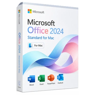 Office LTSC Standard for Mac 2024 – 1 Mac product package and licence artwork