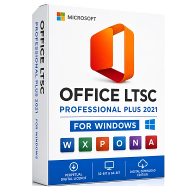 Microsoft Office LTSC Professional Plus 2021 Licence – Digital Delivery product package and licence artwork