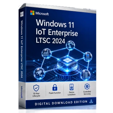 Microsoft Windows 11 IoT Enterprise LTSC 2024 License - Digital Delivery product package and licence artwork