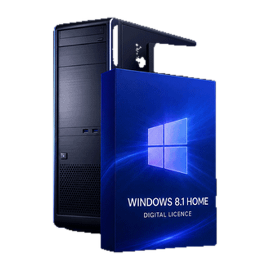 Microsoft Windows 8.1 Home Licence – 32-bit or 64-bit product package and licence artwork