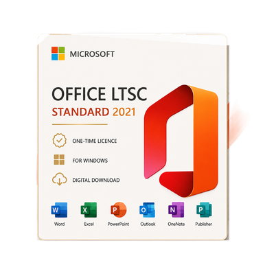 Microsoft Office LTSC Standard 2021 product package and licence artwork