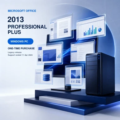 Microsoft Office 2013 Professional Plus for Windows – Legacy Licence product package and licence artwork