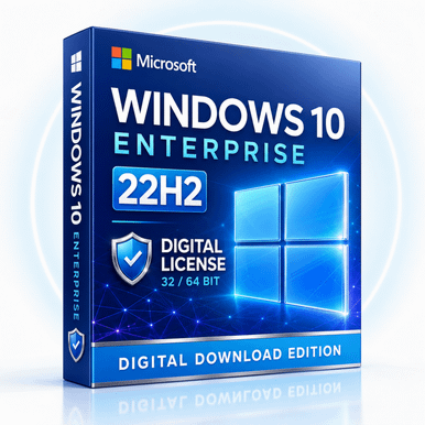 Microsoft Windows 10 Enterprise Licences - 22H2 & IoT LTSC 2021 product package and licence artwork