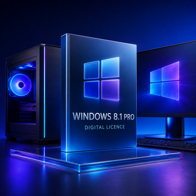 Microsoft Windows 8.1 Pro Licence – 32-bit or 64-bit product package and licence artwork